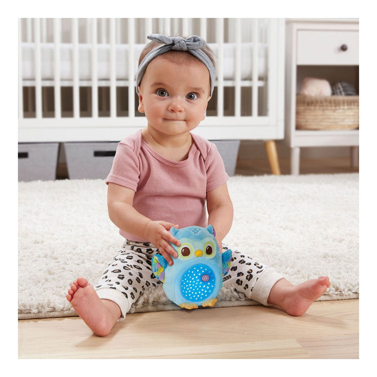 Vtech Gute-Nacht-Eule blau – interaktives Kuscheltier – Musik und Naturgeräusche – von 0 bis 6 Jahren