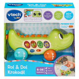Vtech Baby Animal Friends Krokodil – Lernspielzeug für Babys – Aktivitätsroller mit Licht- und Soundeffekten – Geschenk – ab 6 Monaten