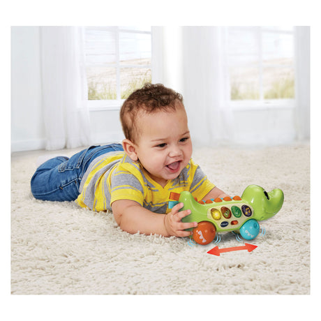 Vtech Baby Animal Friends Krokodil – Lernspielzeug für Babys – Aktivitätsroller mit Licht- und Soundeffekten – Geschenk – ab 6 Monaten
