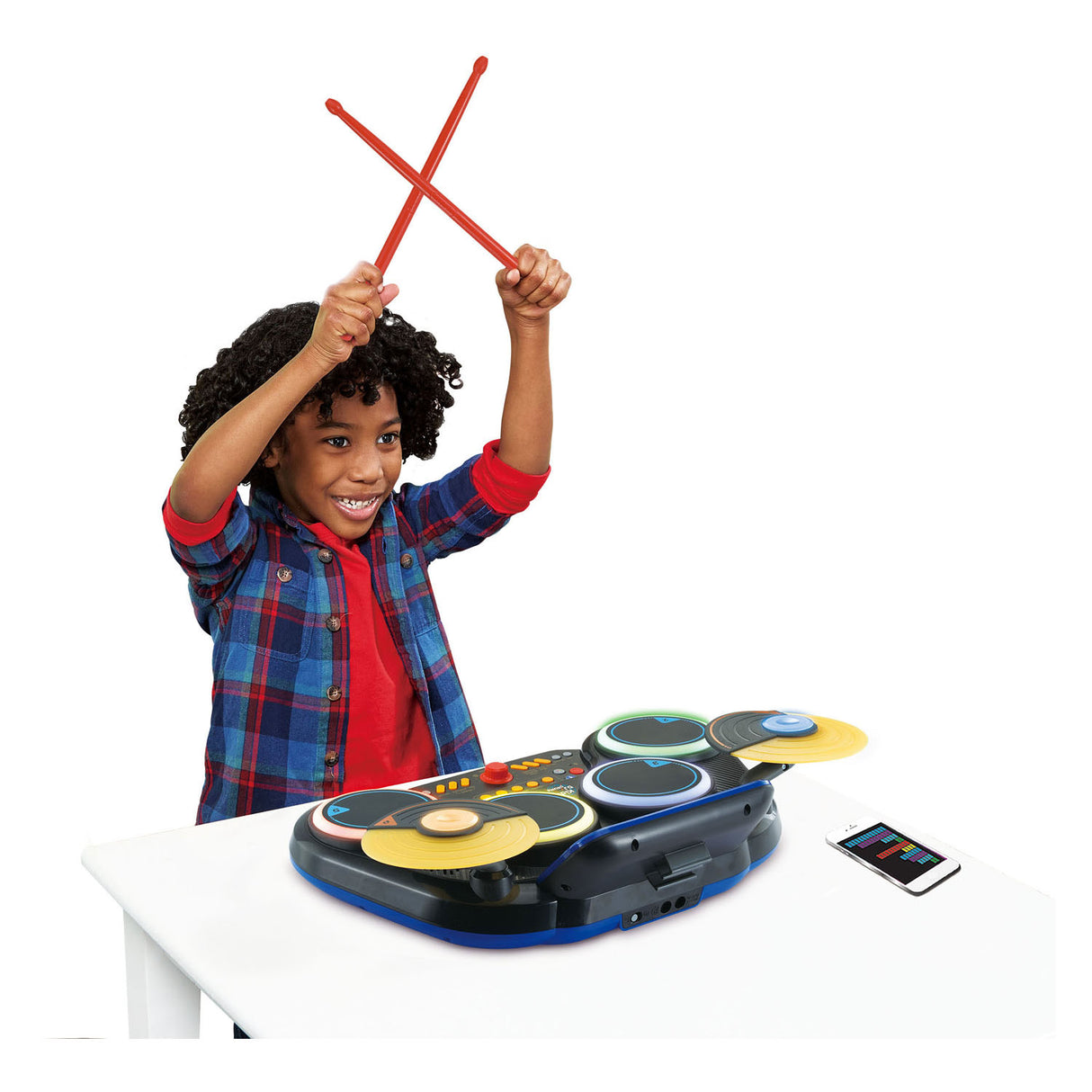 Vtech Kidi DJ-Schlagzeug – interaktives Spielzeug – regt die Kreativität an – inklusive Aufnahmefunktion Bluetooth – Spielzeug ab 6 Jahren