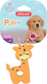 Zolux puppy toys latex giraffe orange
