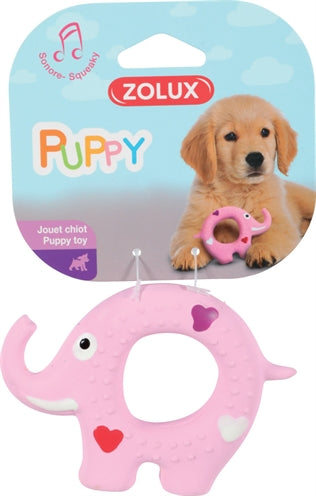 Zolux Puppyspeeltgoed Elephant Pink in lattice