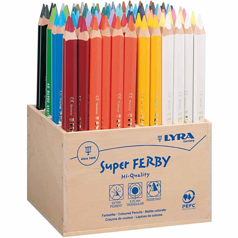Lyra Super Ferby 1 Buntstifte, L: 18 cm, Mine 6,25 mm, farbig sortiert, 96 Stück 1 Box