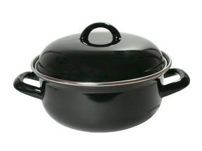 Imperial Küchenbratpfanne – Emaille – 26 cm – Schwarz