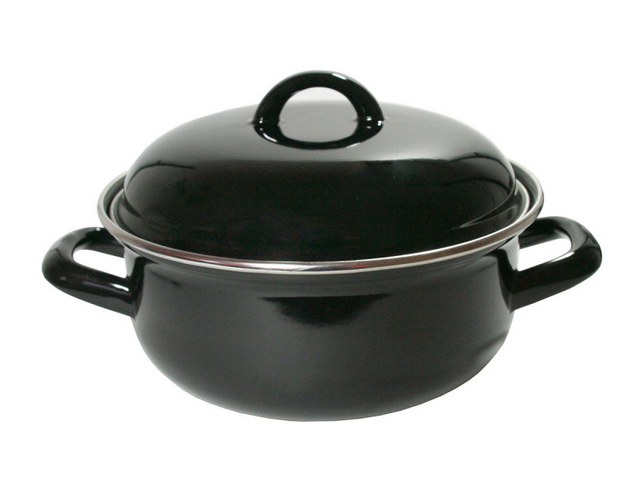 Imperial Küchenbratpfanne – Emaille – 26 cm – Schwarz