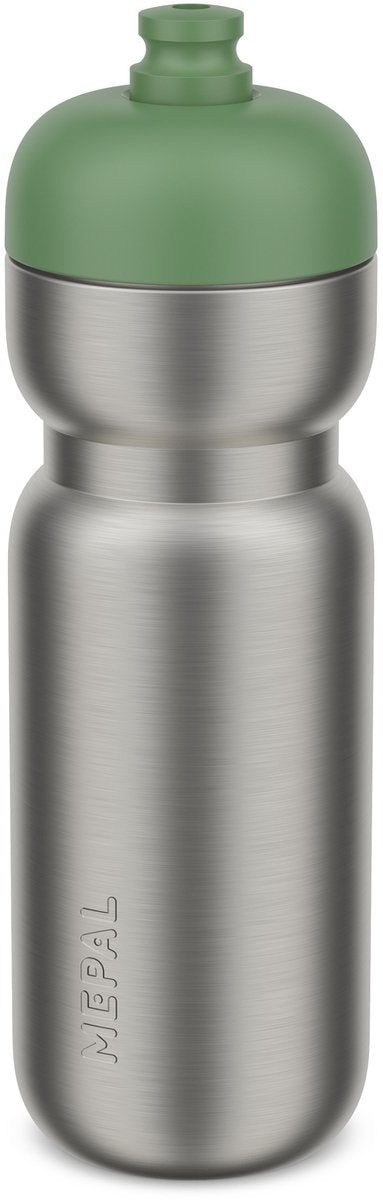 Mepal Edelstahl-Pull-Sportflasche – 800 ml – Packung. Öffnen und trinken – leichter Edelstahl – spülmaschinenfest – Trinkflaschen – moosgrün