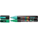 Uni-Posca-Posca-Marker, Größe PC-5m + PC-3m, Strichstärke 0,9-1,3 + 2,5 mm, verschiedene Farben, 12 Teile, 1 Box