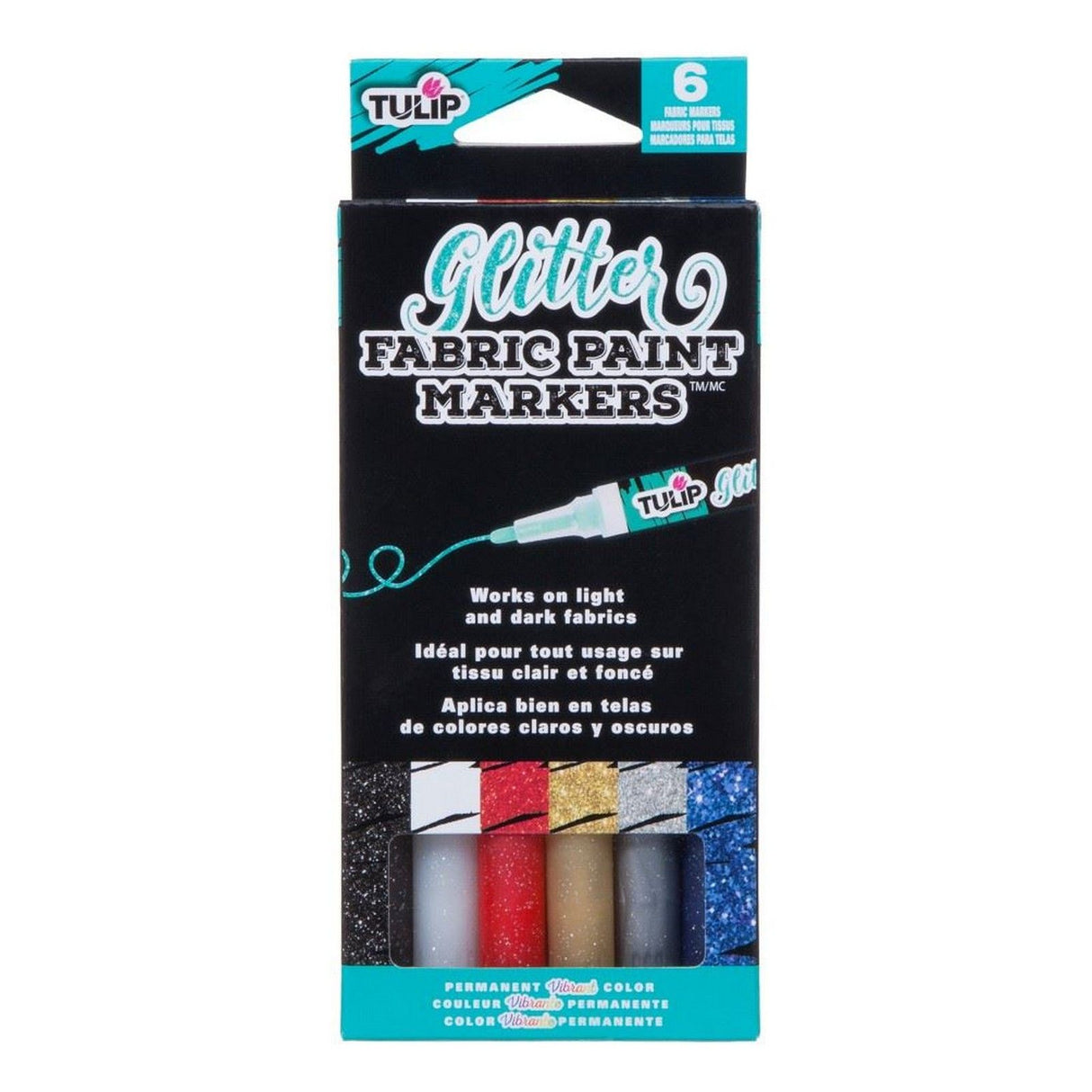 Tulpe • Textilmarker deckend glitzernd 6 Stk.