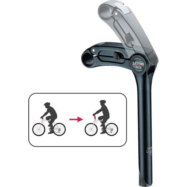 Satori Stem Ez3 Quill Ø25,4 mm 230 mm - Matt Schwarz