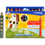 Lyra Groove Triple1 Buntstifte, L: 12 cm, Mine 10 mm, farbig sortiert, 12 Stück 1 Box