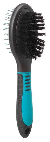 Trixie-Bürste, doppelseitig, deckt die Haargrundierung ab, Kunststoff, schwarz, blau