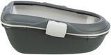 Trixie Berto offene Katzentoilette mit Trennsystem, grauer pastellblauer Granit