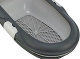 Trixie Berto offene Katzentoilette mit Trennsystem, grauer pastellblauer Granit
