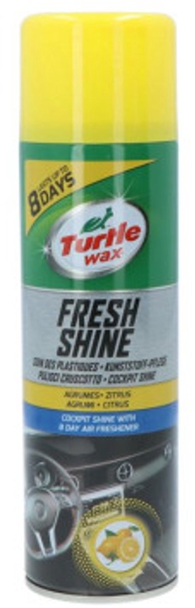 Schildkrötenwachs GL Fresh Shine Citrus – für alle Kunststoffteile im Innenraum – wirkt reinigend – antistatisch – verleiht Glanz – mit frischem Zitrusduft – 500 ml