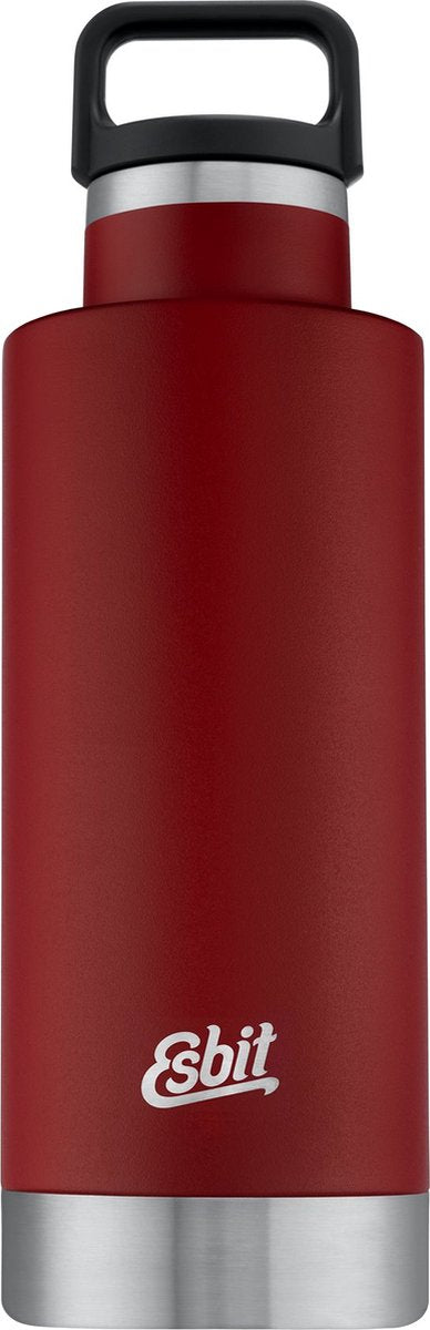 Esbit Bildhauer-Thermosflasche – 750 ml – Burgunderrot – Schlaufenverschluss – auslaufsicher