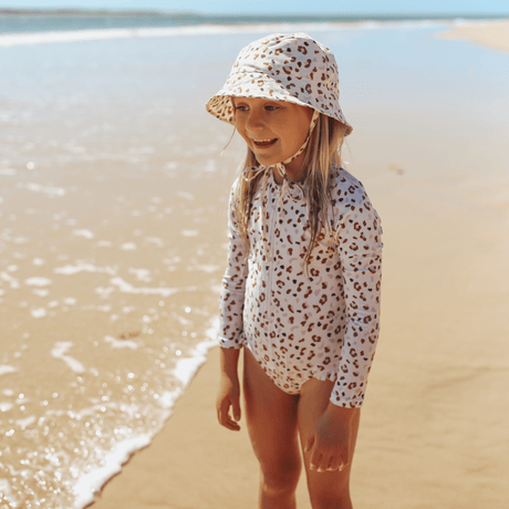 Leopard | Khakifarbener UV-Sonnenhut