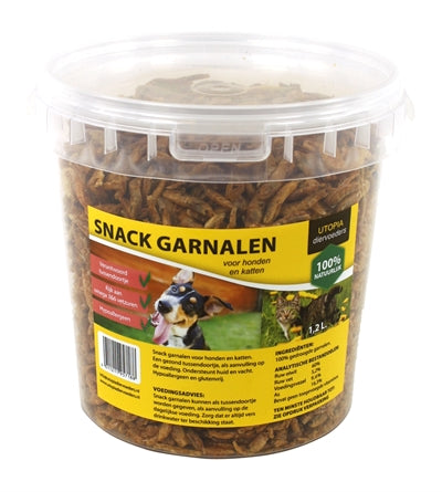 Utopien getrocknete Snack -Garnelen für Hund und Katze