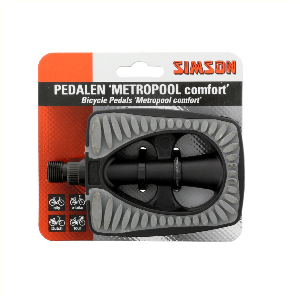 Pedale Set Metropolis Comfort 9 16 Zoll grau schwarz