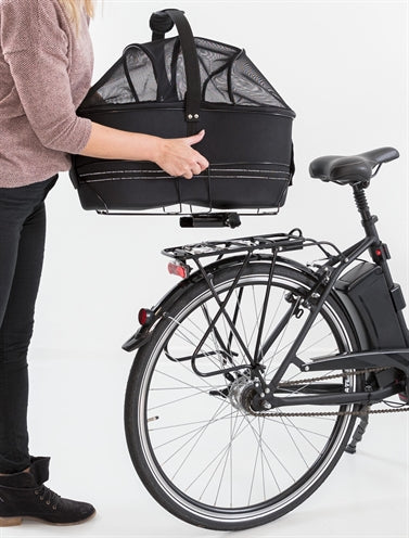Trixie Fahrradkorb Gepäckträger breit schwarz
