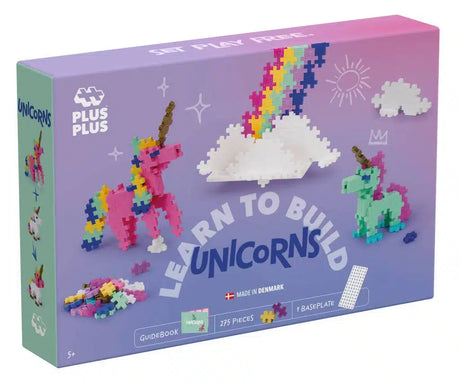 Plus-Plus Einhorn bauen lernen 275-teiliger Baukasten – 3908 – Konstruktionsspielzeug – Konstruktionsspielzeug – Set mit Bausteinen – ab 5 Jahren