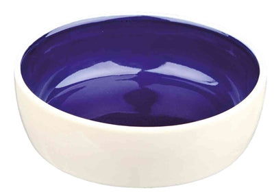 Trixie Food Bowl Cat Ceramic Cream Blue