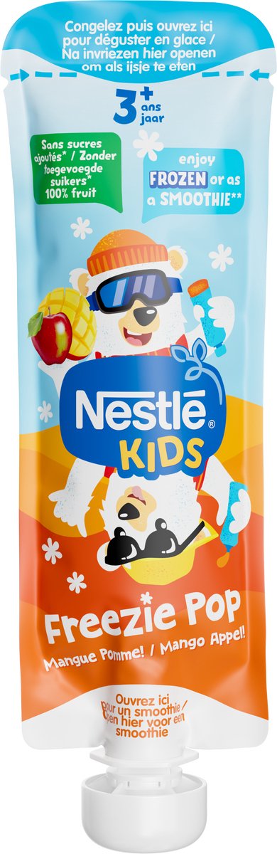 Nestlé Kids Freezie Pop Mango Apfel – 3+ Jahre – 12 x 70 g