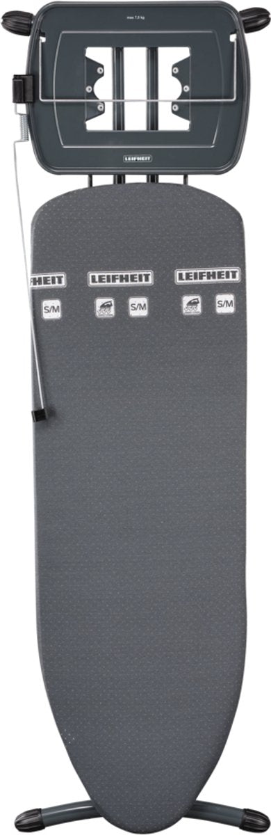 Leifheit Bügeltisch Airboard Express M Solid – 120x38 cm – geeignet für Dampfgenerator – Schwarz