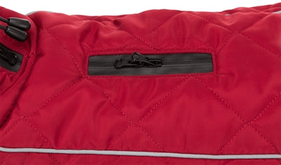 Trixie Hundemantel Minot Rot – wattiert, Fleece gefüttert, 33 cm