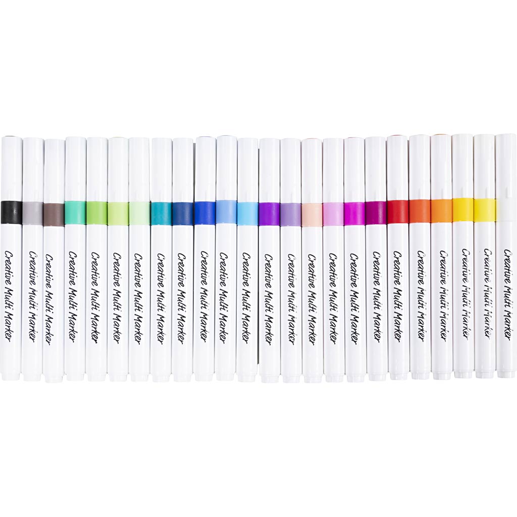 Creativ Company Kreativ-Multimarker, Strichstärke 4 mm, verschiedene Farben, 24 Stück 1 Box