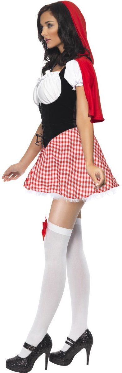 Smiffys sexy rotes Kapuzen-Outfit – Größenauswahl: Größe M