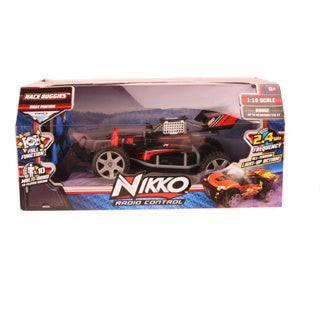 Nikko RC-Auto-Rennbuggy Night Panther – ferngesteuertes Auto 1:18 – Geländewagen mit Allradantrieb und LED-Lichtern ab 6 Jahren