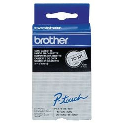 Tapes Brother 12mmx8m schwarz-transparent