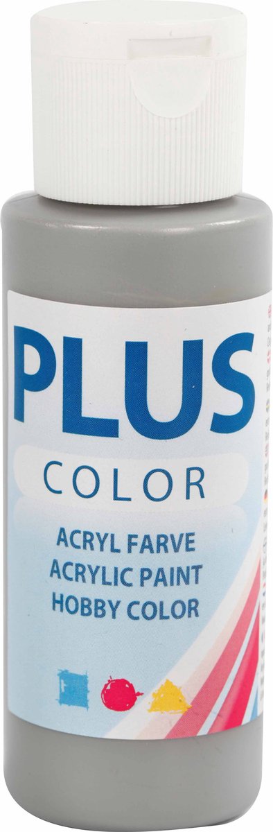 Plus Color Acrylfarbe, Regengrau, 60 ml 1 Flasche