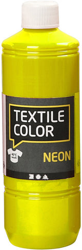 Kreativfirma Textilfarbe Semi -Covering Textil Paint - Neon Geel, 500 ml