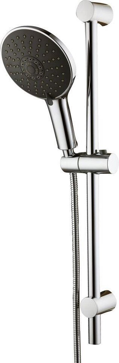 Tiger Amalfi Duschset – Duschkopf ø 15 cm – inklusive Komfort-Wassersparer – 6 Positionen – Chrom