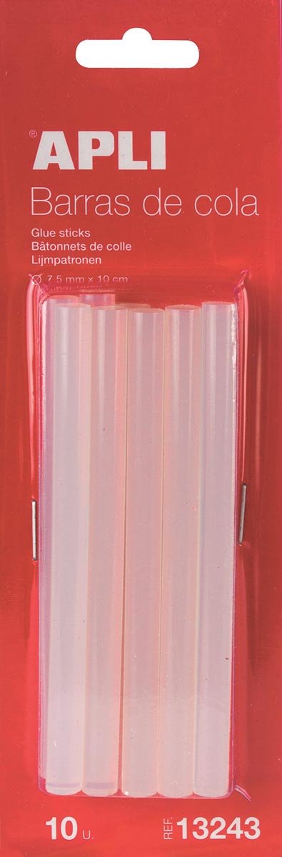 Apli transparente Klebestifte 7 | 5mm | Blister mit 10 Stück