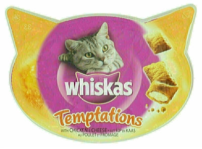 Whiskas -Snack -Versuchungen Hühnkäse