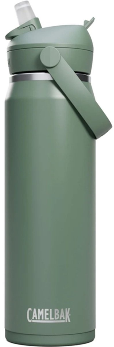 Camelbak Thrive Flip Straw Trinkflasche – 750 ml – Edelstahl – mit Strohhalm – Isolierwasserflasche – grün