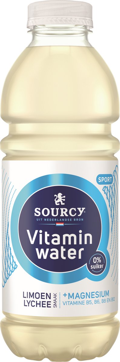 Sourcy - vitaminwater - limoen lychee - 6 x 1 liter - voordeelverpakking
