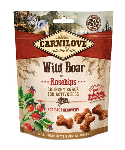 Carnilove Crunchy Snack Wild Boar Rozenbottel