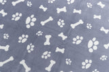 Trixie Hundedecke Kenny Fleece Knochenpfoten blau