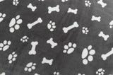 Trixie Hundedecke Kenny Fleece Knochenpfoten grau