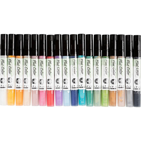 Kreativunternehmen https: www.cchobby.nl plus-color-marker-l-14-5-cm-line thick-1-2-mm-various-colors-5-5-ml-18-piece-1-box