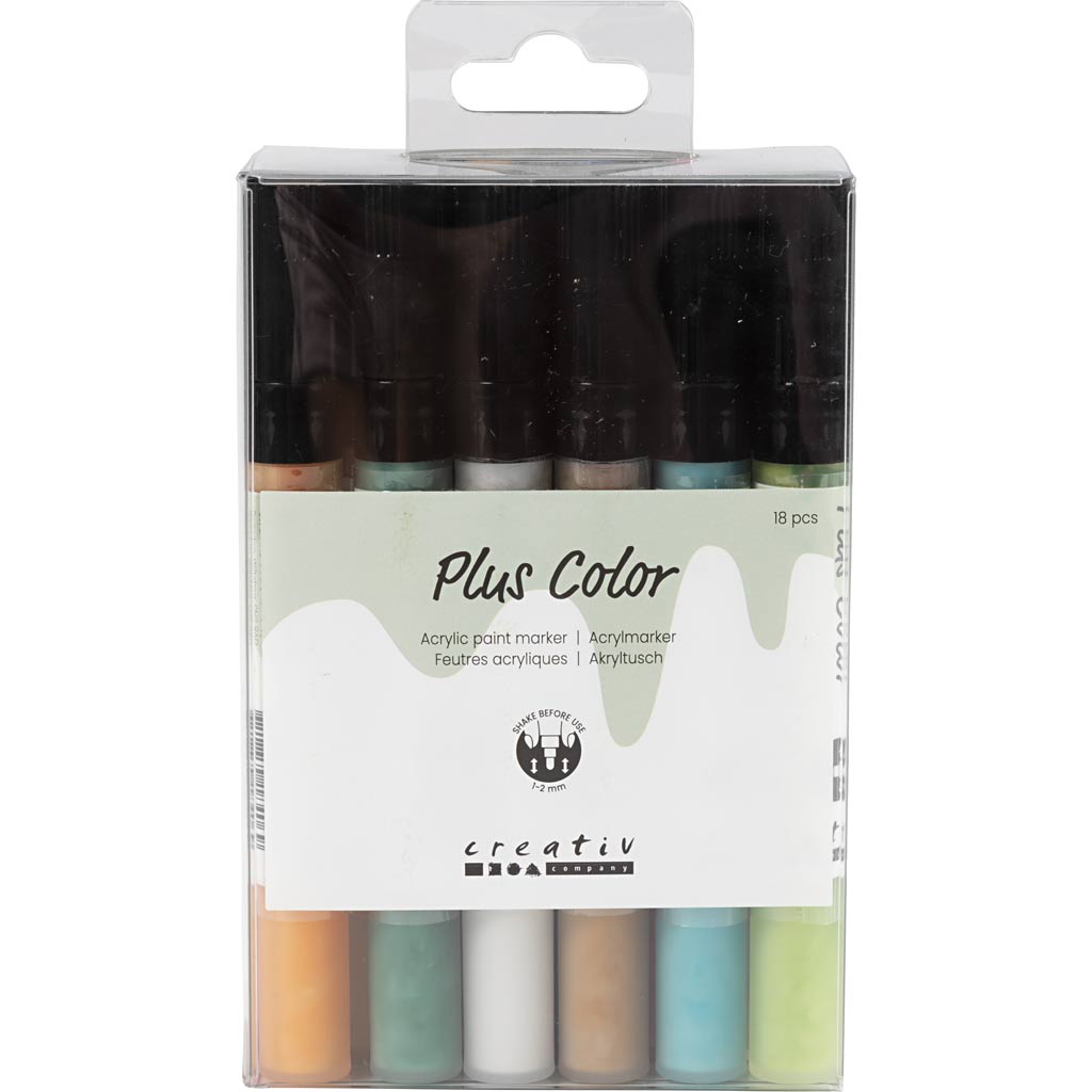 Creativ Company Plus Color Acrylstifte Acrylfarbenmarker, 18 Stk.