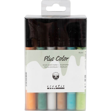 Kreativunternehmen https: www.cchobby.nl plus-color-marker-l-14-5-cm-line thick-1-2-mm-various-colors-5-5-ml-18-piece-1-box