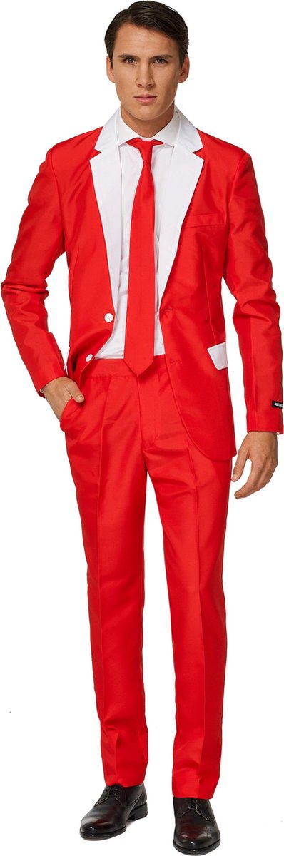 Suitmeister santa outfit - mannen kostuum - kerst - rood - maat xxl