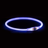 Trixie Leuchthalsband USB-Blitzlicht wiederaufladbar TPU blau