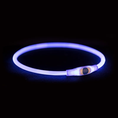 Trixie Leuchthalsband USB-Blitzlicht wiederaufladbar TPU blau