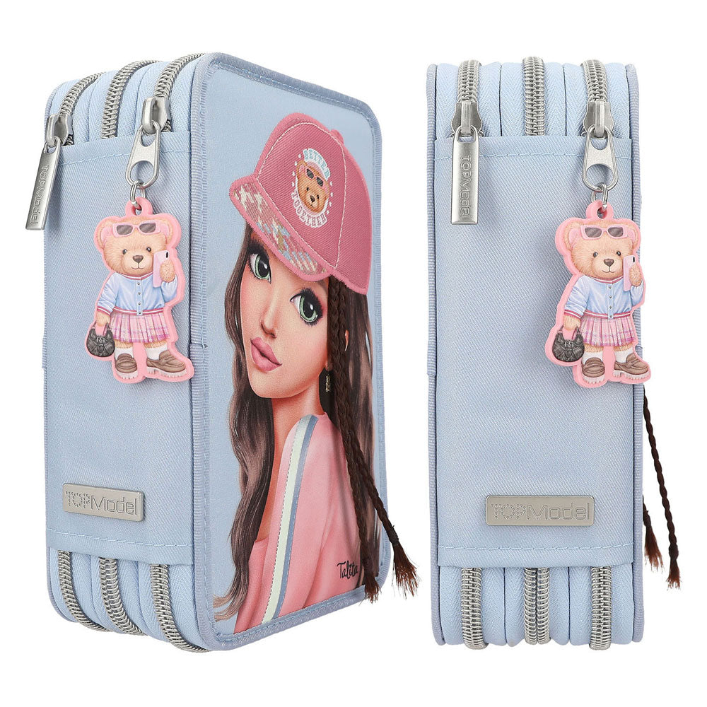 Topmodell 3-Fächer-Federmäppchen mit App-Team-Teddy