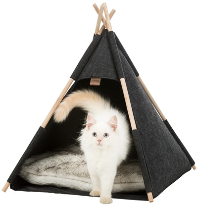 Trixie Cat Basket Tipi huet anthrasprait gefillt